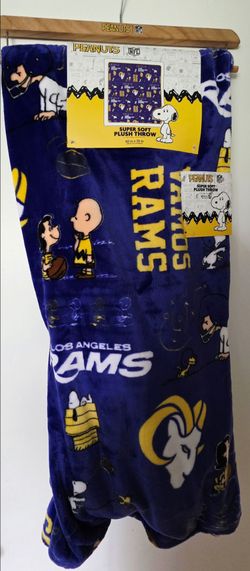 New Peanuts x LA Rams Soft Plush Throw Blanket