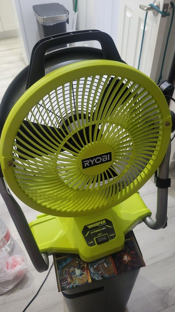 ONE+ 18V Cordless Hybrid WHISPER SERIES 12 in. Misting Air Cannon Fan (Tool Only)