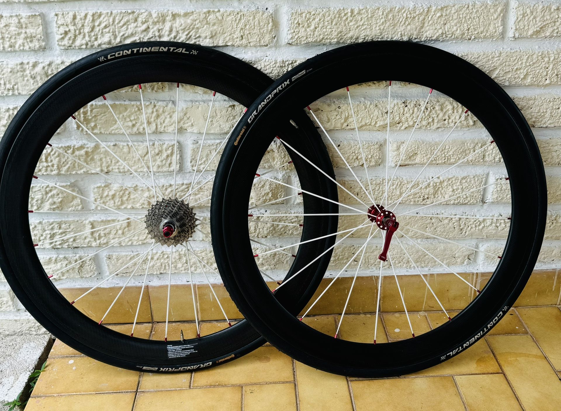 Road Bike Carbón Wheels Set 50 mm