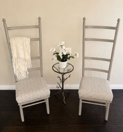 Unique Italian high back ladder chair set