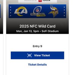 Rams Vs Vikings Wildcard Round Two Tickets