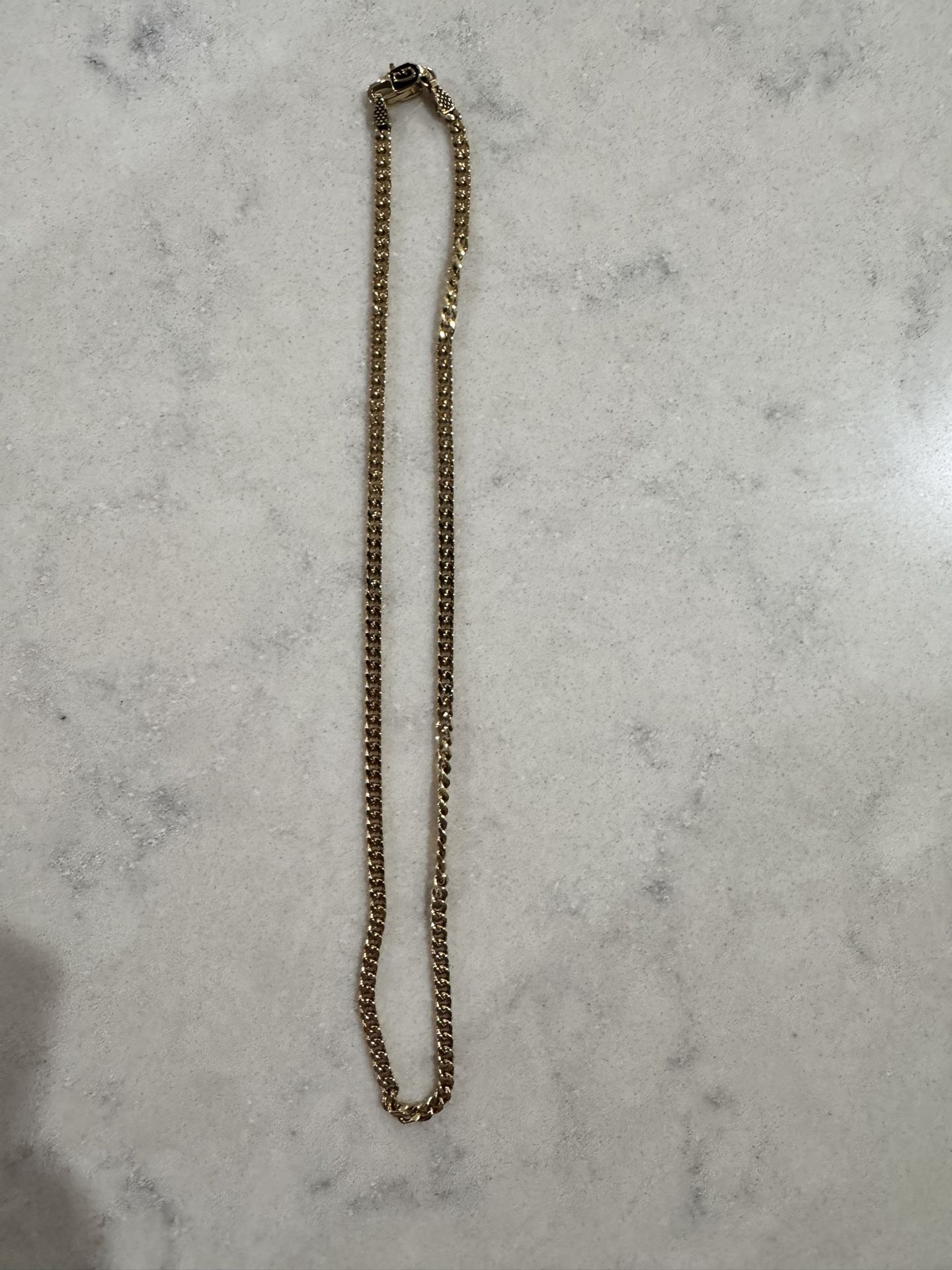 Shop GLD gold small cuban chain 18”