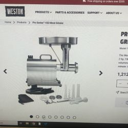 Weston Meat Grinder  2hp