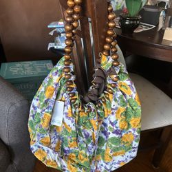 Multi Colored Beaded Handled Unique Bag