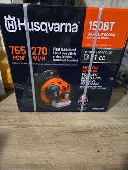 Husqvarna BT150 Backpack Blower 51cc 2stroke 765CFM 270MPH Brand New In Box!