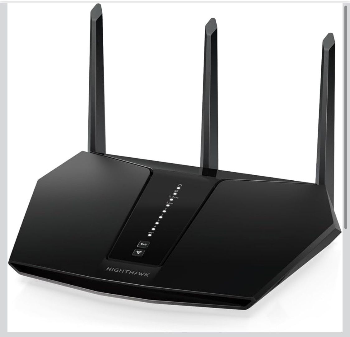 NETGEAR Nighthawk WiFi 6 Router (RAX30) - Security Features, 5-Stream Dual-Band Gigabit Router, AX2400 Wireless Speed (Up to 2.4 Gbps), Covers Up to 2