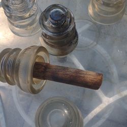 Set Of 5 WHITALL TATUM Glass Insulators