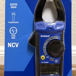 Kobalt Clamp Meter 400A AC True RMS Current Resistance Temperature New In Box