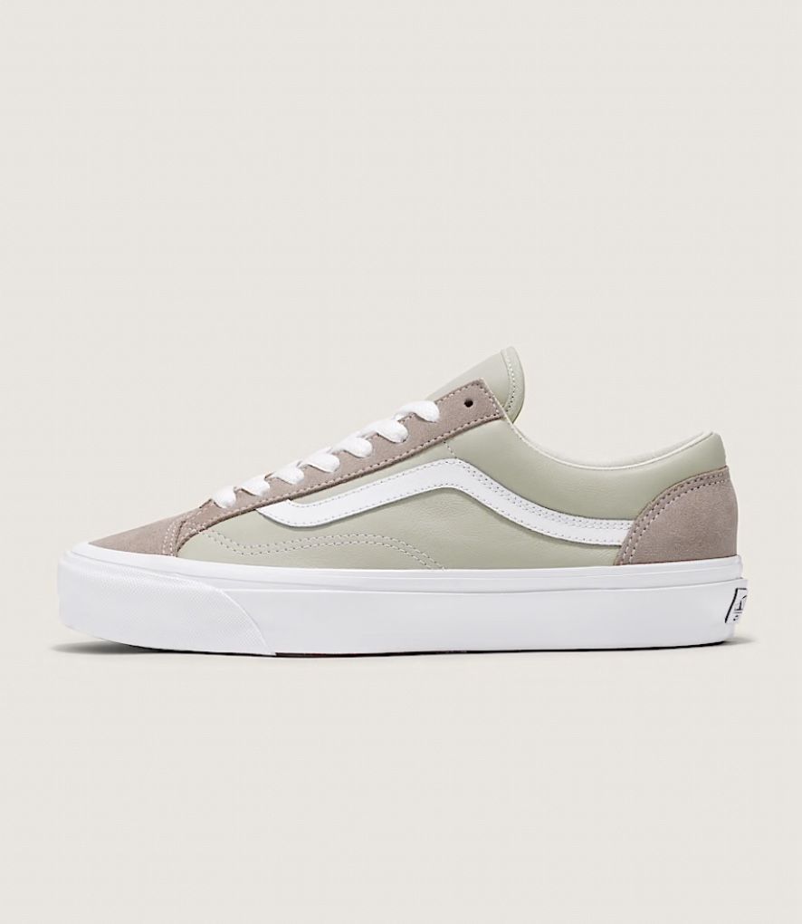 Size 3.5 Men’s Vans Premium Old Skool 36 LX Leather Shoes Atmosphere Grey Beige Rare Atmosphere Grey / Beige