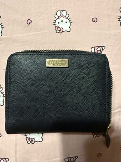 Kate Spade Black Saffiano Zip-Around Wallet