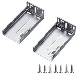 VEVOR - Drawer Slides Brackets, 10 Pairs Drawer Rails for 100 LBS Side Mount Ball Bearing Rail, Heavy Duty Cabinet Drawer - Silver