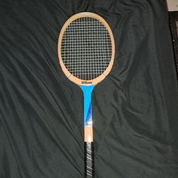1970s Wilson Chris Evert Strata-Bow Tennis Racket with Cover 