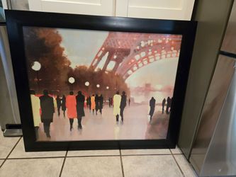 Framed Paris street painting