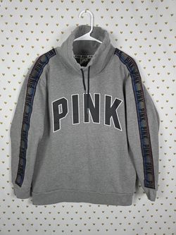 Victorias Secret Pink RAINBOW SHINE SLEEVE Slouchy Neck Sweater Campus Sweater S