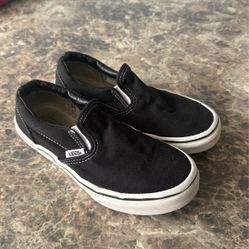 Black kids Vans Size 3