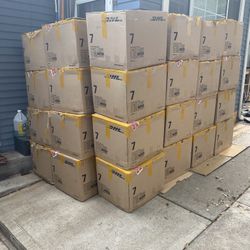 Moving DHL Cardboard Boxes $1 Each: Used Empty Heavy Duty DHL Cardboard Boxes No.7 ,No.6 a nd No.5