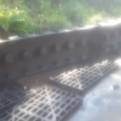 Plastic Containers Are 12 Ft Long 3 Ft Wide They Have Separate Containers With A Lid On Top For Planting I Have Two Of Them