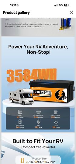Brand new rv battery.