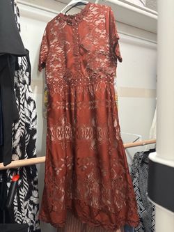 Burnt orange fall dress XL
