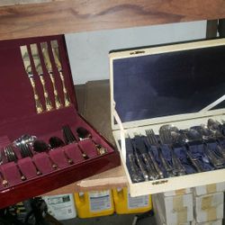 Silver Wear / Gold Incrusted Silverwear