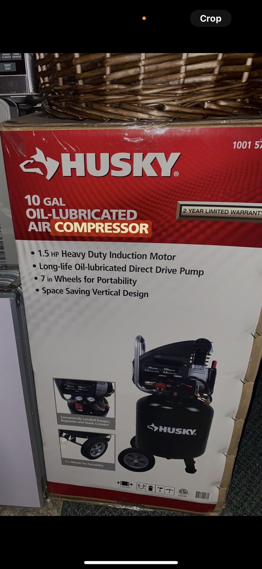 New Air Compressor Husky 10 Gal