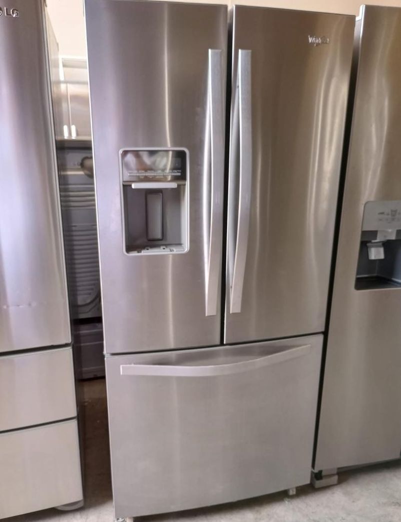 Whirlpool 3 Door Stainless Steel Refrigerator Fridge