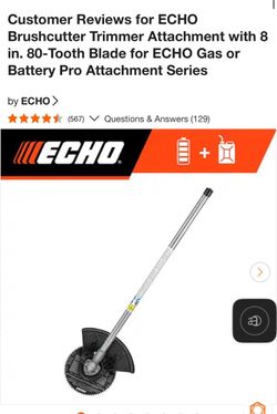 Customer Reviews for ECHO Brushcutter Trimmer Attachment with 8 in. 80-Tooth Blade for ECHO Gas or Battery Pro Attachment Series