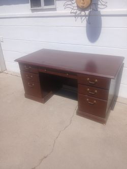 Desk with glass top
