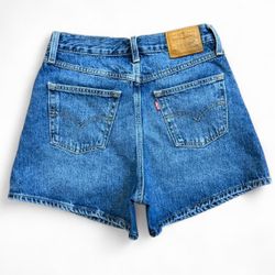 Levi's Premium blue Women 80s Mom High Rise Jeans Shorts