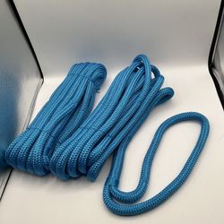 2x Double Braid Nylon Dock Line, 3/4" X 25', Blue