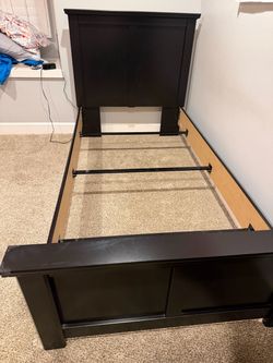 Black Wood Twin Bed Frame