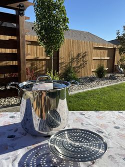 Princess House Stock Pot with Steaming Rack 25QT