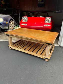 Wooden coffee table