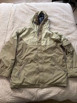 RIDE Snowboards MTN Dry Series Jacket Men's XL Tan Beige Hooded Ski Snowboard