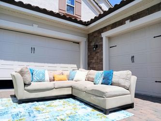 Beige Cindy Crawford Sectional Couch