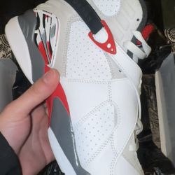 White & True Red 8s Men Sz 10! 