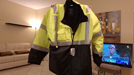 Tri-Mountain Hi-Vis Safety Jacket NEW 4xl