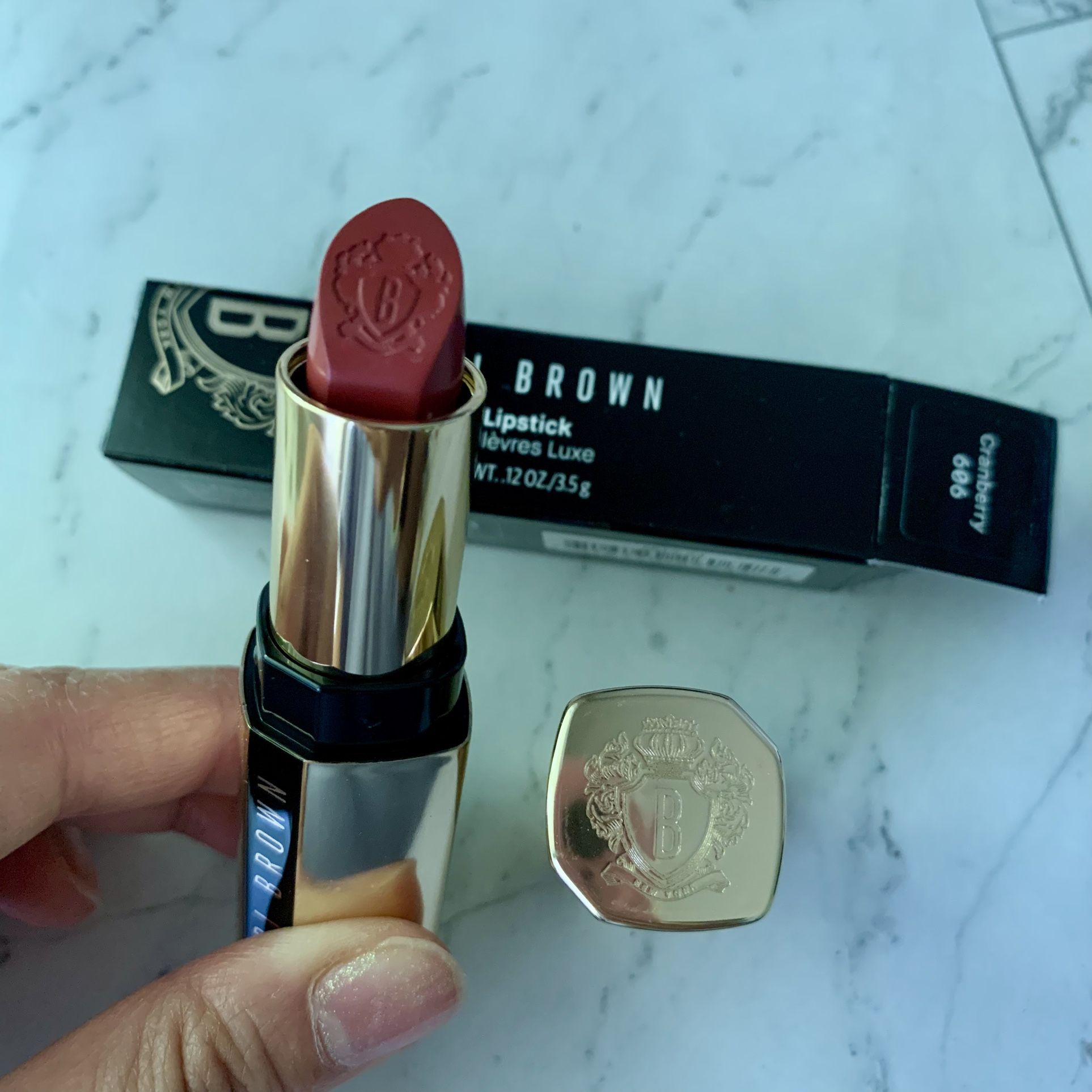 Bobbi Brown Luxe Lipstick - 606 Cranberry 0.12 oz full size
