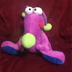 Purple Alien With Red Lips On Face 