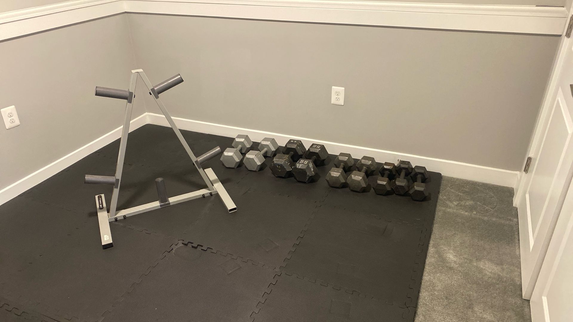 Dumbbells and Weight Rack