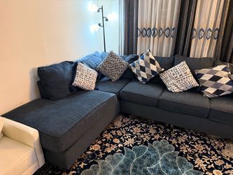 Sofa with pillows