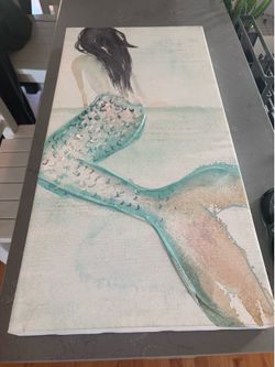 Mermaid on canvas