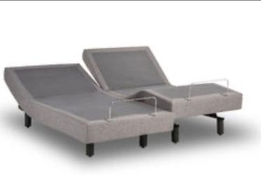 Split adjustable cal King bed frame and mattresses