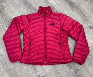 Women’s Patagonia Goose Down Insulated Full Zip Puffer Jacket Size Small Pink
