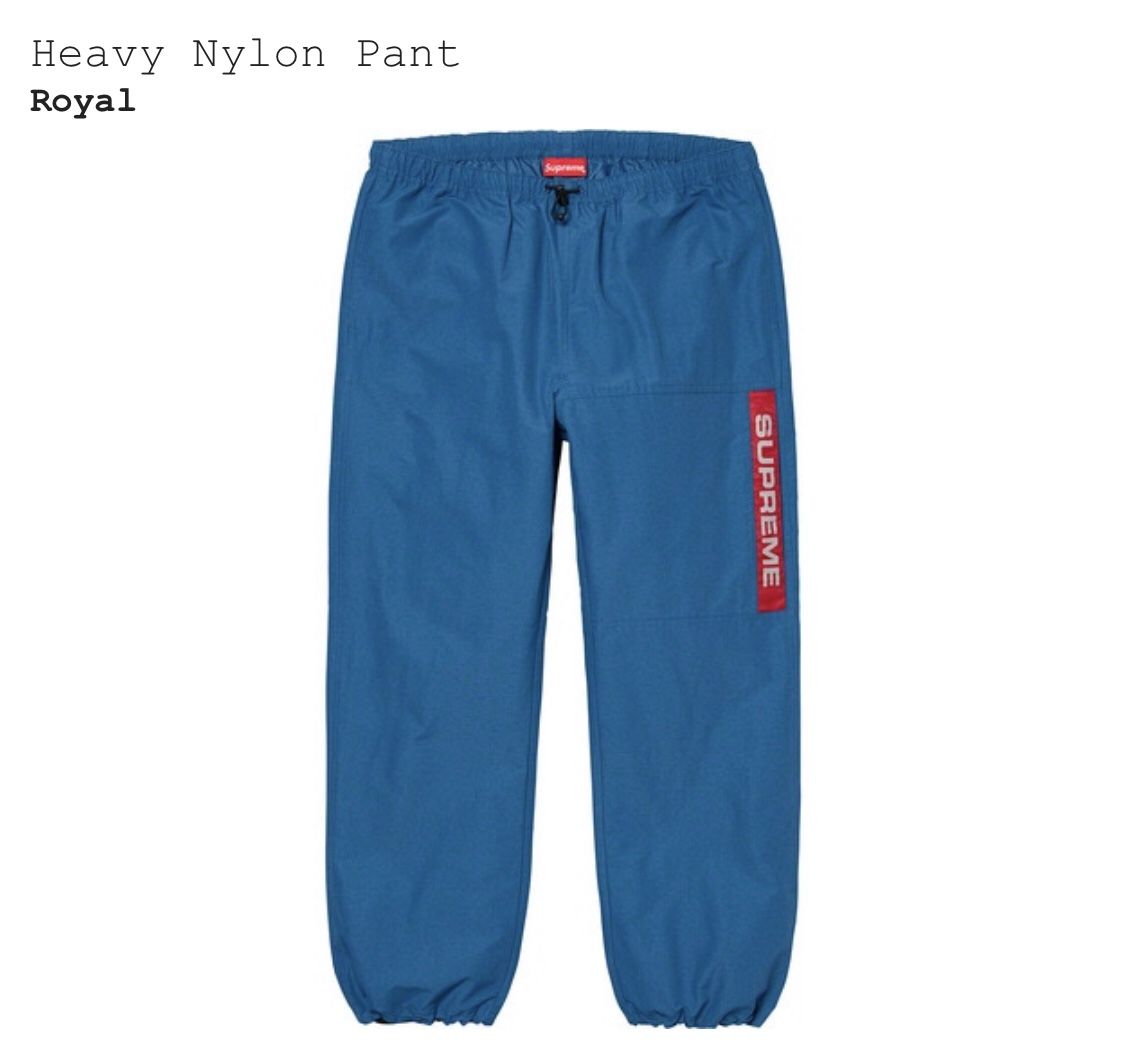 Supreme Heavy Nylon Pant Royal Sz: Medium