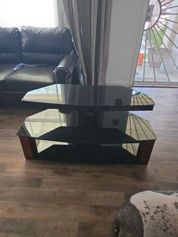 Tv Stand Black Glass