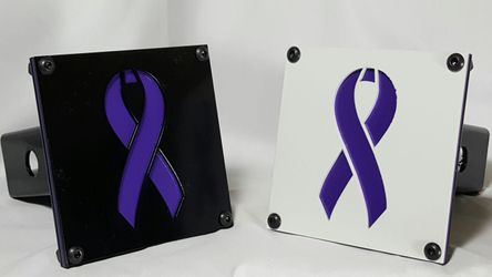 Purple Awareness Ribbon Hitch Mount (Steel & Powder Coated)