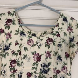 Casual Short Sleeves Floral Dress