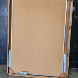 Cork Board With Aluminum Frame