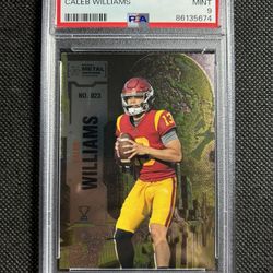 2022 Skybox Metal Universe Caleb Williams Rc Rookie Psa 9 Mint  USC Trojans